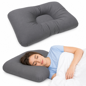 Almohada de Soporte Cervical Ergonómica Extra Firme para Aliviar el Dolor de Cuello, Almohada de Contorno en Forma de D con Doble Soporte para el Cuello para Dormir Boca Arriba - Product Image 1