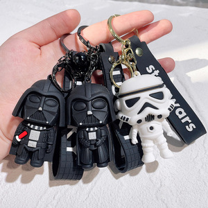 QY New Arrival 3D Silicone Rubber Keychain Cartoon <b>Key</b> <b>Ring</b> Pendant with Wrist Strap for <b>Bag</b> Car Gift - Product Image 1