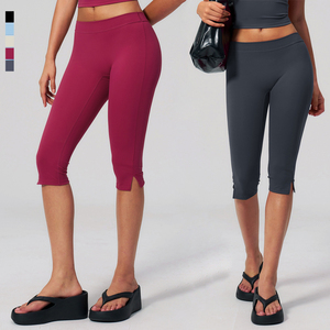 Leggings de sport <span class=keywords><strong>pour</strong></span> <span class=keywords><strong>femme</strong></span> SHINBENE 17 pouces, coupe capri, ouverture latérale, taille mi-haute, <span class=keywords><strong>pour</strong></span> la <span class=keywords><strong>gym</strong></span>, le yoga et les activités athlétiques - Product Image 1