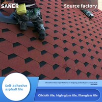 Selbstklebende Asphalt-Bitumen-Dachschindeln für Wasserdichte, Wärmeisolierende und Schalldämmende Abdeckung von Villen und Holzhäusern