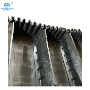 Paroi latérale d'inclinaison de bande transporteuse de charge lourde avec le matériel en caoutchouc de taquets - Product Image 4