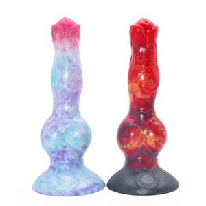 N5028 Thick Dog Knot <b>Dildo</b> Suction Cup Vaginal Massager Penis Women Masturbation <b>Dildo</b> Anal Dilator Silicone Adult Sex Products - Product Image 4