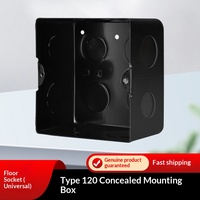 Boîtier de base universel en acier noir pour prise de terre, niveau de protection IP65, cassette anticorrosion, boîtier de prise de terre