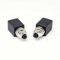 Adaptateur Ethernet M12 X Code 8 broches vers RJ45, connecteur réseau circulaire industriel étanche IP67 pour les connexions d'alimentation et de câblage
