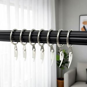 EWANG Plastic Hanging <b>Curtain</b> Hook White Shower <b>Curtain</b> Pin Hooks for Window <b>Door</b> <b>Curtain</b> - Product Image 1