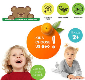 Gomitas multivitamínicas para niños OEM/ODM con 14 vitaminas y minerales, soporte de inmunidad, vegetariano/sin OGM PARA NIÑOS 2 + - Product Image 3
