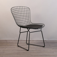 Chaise rétro en fil métallique, style industriel, en fer forgé, chaise de salle à manger en métal doré et noir, chaise en maille métallique pour intérieur