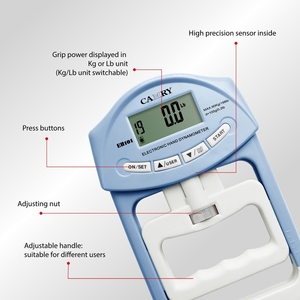 Digital <strong>Hand</strong> Grips Dynamometer Grip Strength Tester Wrist Strengthener <strong>Hand</strong> Power <strong>Training</strong> 198 Lbs /90 Kgs Grip Trainer - Product Image 6