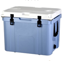 Glacière isotherme étanche 55QT au design moderne à roulettes pour le camping en plein air, la pêche, le stockage de canettes de vin et de glace sèche