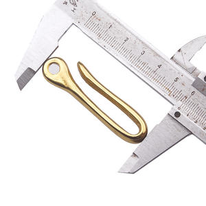 Gancho en forma de U de cobre puro, hebilla de tela con diseño financiero, llavero de latón con diseño de ganado, recubierto, para producción DIY hecha a mano y con personalidad - Product Image 5