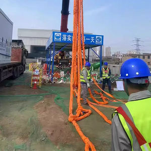 15トン高強度ポリエステル繊維フレキシブルダブルロックリフティングベルトウェビングスリング - Product Image 6