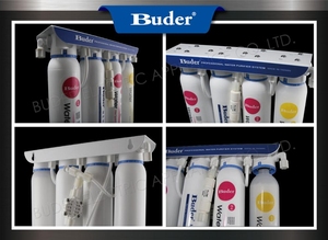 «Taiwan Buder» 4-Stage Ultra-Filtration Under-Sink Water Purifier Manual Plastic UF Membrane Water Filter LED <b>Timer</b> Faucet Hotel - Product Image 3