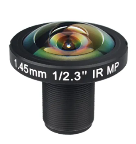 Lensa S-mount/M12 SL-0021 1/2, 3 "1.45Mm F2.2 4K 8MP 190 Derajat Melingkar IR CCTV Lensa Mata Ikan untuk Sensor IMX577/IMX477 IMX