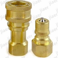 Raccord rapide hydraulique en laiton série KZD, taille 1/8'', filetage BSPP BSPT NPT ZG, double arrêt rapide