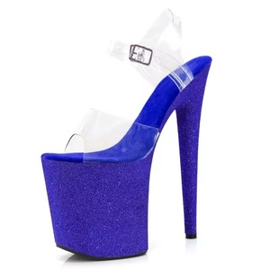 Sandalias de Plataforma Elegantes con Punta Abierta y Polvo Brillante Exótico de 8 Pulgadas-20 cm, Zapatos Sexys para Bailar en Club Nocturno, Modelo Fetiche, para Reina de la Discoteca - Product Image 6