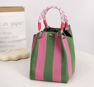 Factory Direct Supply <strong>Knitted</strong> <strong>Tote</strong> <strong>Bag</strong> Casual All-Purpose Large Capacity Geometric Series Handheld <strong>Bag</strong> - Product Image 1