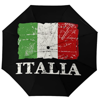 Parapluie pliant entièrement automatique de haute qualité, série à motif drapeau italien, pièces mécaniques fiables, thème pays, classique