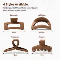 Vente en gros de pinces à cheveux en silicone mat givré, antidérapantes, à maintien solide, grandes pinces à cheveux pour femmes aux cheveux épais, logo personnalisé OEM