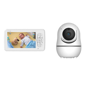 5 pouces HD rotatif sans fil bébé moniteur Vision nocturne infantile vidéo berceuse <span class=keywords><strong>Babyphone</strong></span> 2.4GHz interphone berceuse bébé moniteur SM50 - Product Image 1