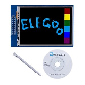 Elegoo Uno R3 2.8 inch TFT màn hình cảm ứng với thẻ <span class=keywords><strong>SD</strong></span> ổ cắm dữ liệu kỹ thuật cho Arduino Uno R3 <span class=keywords><strong>R4</strong></span> phụ kiện máy tính - Product Image 1