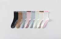 Damen-Spitzen-Rüschen-Yoga-Socken mit Rutschfester Silikonsohle, Atmungsaktive Baumwolle, Anti-Rutsch-Socken für Pilates, Barre, Ballett-Training