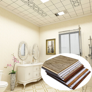 Panneau mural en bois stratifié décoratif unique et nouveau, panneau mural en PVC bon marché, faux plafond en PVC, imperméable, ignifuge, résistant à l'humidité - Product Image 3