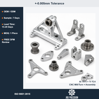 Pièces d'assemblage de supports aérospatiaux personnalisés en aluminium et titane, usinage CNC pour fournisseur OEM, ISO 9001, MOQ 1 (tolérance 0,005 mm)
