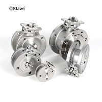 Válvula de Bola KLION Rts de Acero Inoxidable 316, Resistente a Ácidos, Certificada ISO CE, Industrial, Ajustable, de Alta Presión, Sin Retención, con Brida