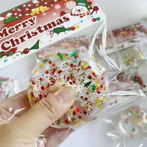 Juguete Blandito de Navidad y Halloween, Pelota de Plástico DIY para Apretar, Juguete Antiestrés de Rebote Lento con Forma de Caramelo para Niños y Adultos - Product Image 4
