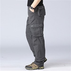 Pantaloni Cargo da Uomo Personalizzati all'Ingrosso, Stile Europeo e Americano Retrò e Trendy, Modello Largo con Tasche Multiple - Product Image 1