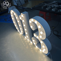 Chiffres lumineux LED blanc chaud personnalisés avec ampoules pour la décoration d'anniversaire et de jubilé