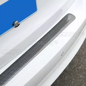 Protector de Umbral de Puerta de Coche, Protector de Parachoques, Tira Protectora de 100 cm, Película Adhesiva de Fibra de Carbono Antiarañazos para Coche, SUV, Camioneta, Universal - Product Image 4