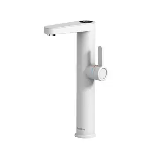 ब्रिवेलना न्यू अराइवल 3.2kW 220v IPX4 आधुनिक प्लास्टिक लंबा इंस्टेंट हॉट वॉटर टैप इलेक्ट्रिक नल वॉटर हीटर टैप बाथरूम के लिए