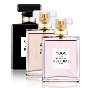 Botella de cristal vacía cuadrada para Perfume, con caja y tapa de pulverización, de lujo, 30ml, 50ml, 100ml, venta al por mayor