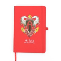 Carnet en cuir PU A5, couverture rigide, avec bande élastique, pour les affaires et l'usage quotidien