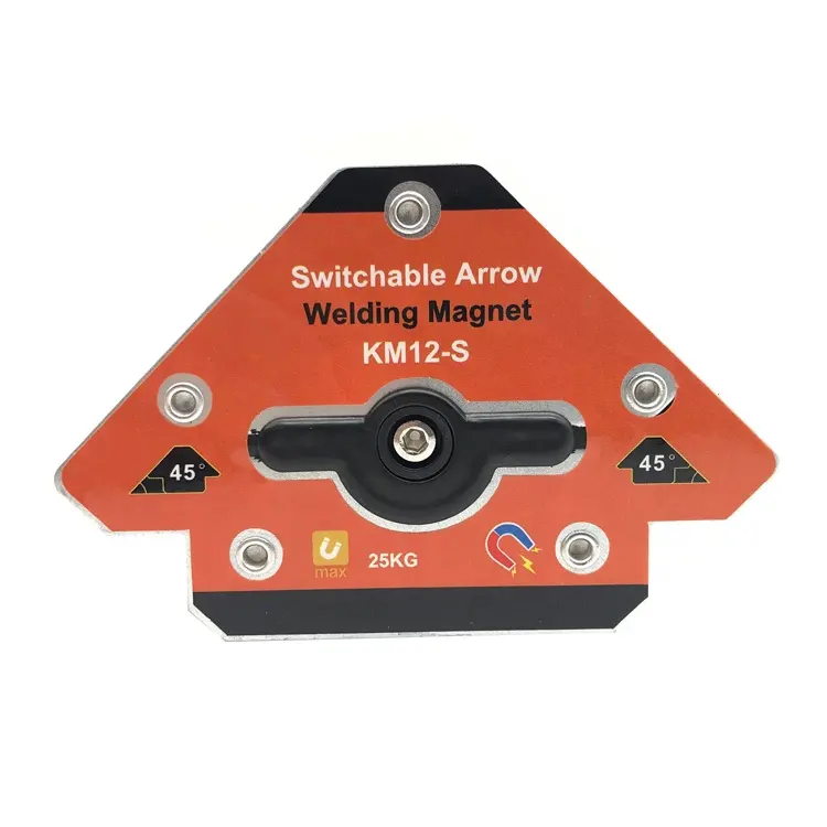 Custom Strong pulling force magnetic 25/42/80 LBS right angle, Multi-angle Welding Magnetic ,Switchable Arrow Welding Magnet