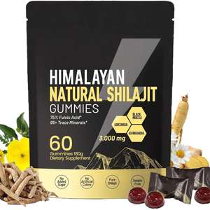 Gummies de Shilajit Pur de l'Himalaya 100% Naturel OEM GOLD GUMMIES pour Adultes – Améliore l'Énergie, la Santé Cardiaque et Circulatoire - Product Image 1