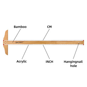 Sinoart <span class=keywords><strong>T</strong></span>ùy Chỉnh Tre Acrylic Nhựa Vẽ <span class=keywords><strong>T</strong></span> Vuông Cai Trị 18 "24" 36 "Inch <span class=keywords><strong>T</strong></span> Vuông Cai Trị Cho Phác Thảo - Product Image 3