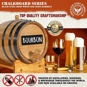 Whisky Cask Baril de vin en bois 5 L Oak Cask Home Bar Vieillissement Mini Cask fûts en bois <span class=keywords><strong>pour</strong></span> la bière - Product Image 2