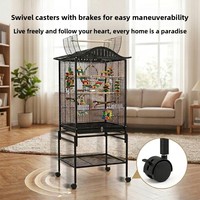 Nouvelle cage à oiseaux multifonctionnelle de luxe pour perroquets avec design anti-évasion, grand espace, construction en métal, utilisable toute l'année