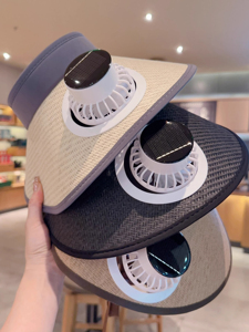 Sombrero de Sol para Mujer con Protección UV, Ala Ancha, Visera de Paja con Energía Solar, para Deportes, Viajes, Aire Libre, Casual, Diseño Liso - Product Image 3
