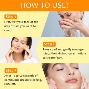 Private Label Cosmetics Factory Best Turmeric Tartaric Acid Cleaning Cotton Pads for Facial Care Skin Cleansing & Skincare Kit - Product Image 5