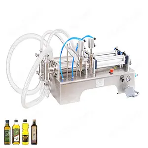 Semi-automatic Pneumatic Olive Oil Liquid Two Heads Filling Machine