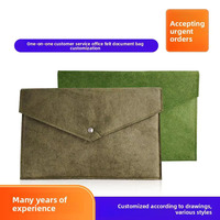 Porte-documents professionnel personnalisable en feutre, mallette pour ordinateur portable, pochette rectangulaire A4 à bouton-pression