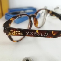 Autocollants personnalisés pour lunettes de soleil, mini lettres adhésives argentées et dorées, symbole de lunettes, autocollant décoratif en nickel