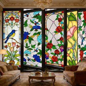 Verre décoratif Tiffany teinté en <span class=keywords><strong>vitrail</strong></span>, directement de l'usine, pour portes et fenêtres, verre trempé de sécurité - Product Image 4