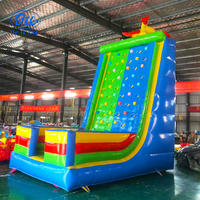 Mur d'escalade gonflable commercial sur le thème des bâtiments, château gonflable, jeux sportifs intérieurs pour enfants, en PVC