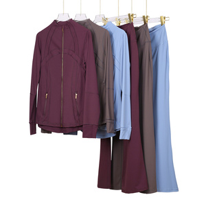 <span class=keywords><strong>Ensemble</strong></span> <span class=keywords><strong>de</strong></span> veste <span class=keywords><strong>de</strong></span> sport pour femme Lulu, léger, imprimé, <span class=keywords><strong>de</strong></span> haute qualité, doux comme du beurre, manches longues, extensible dans les quatre sens, pour l'entraînement en salle <span class=keywords><strong>de</strong></span> sport - Product Image 6