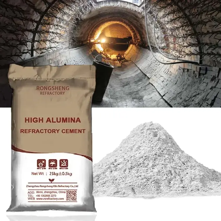 Высокопрочный цемент алюминат кальция высокотемпературный огнеупорный цемент для облицовки цементной печи