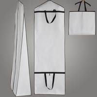 Housse de robe de mariée pliable et Portable, protection contre la poussière, Logo Long, housse de robe de mariée, sac à vêtements avec poignée fourre-tout